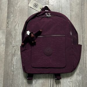 Kipling dark purple backpack